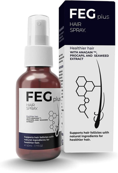 FEGPLUS Minoxidil Hair & Beard Growth Serum (50ml) Thicker and Stronger Hair Spray