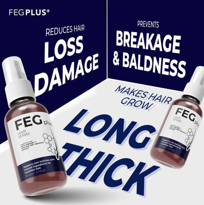 FEGPLUS Minoxidil Hair & Beard Growth Serum (50ml) Thicker and Stronger Hair Spray