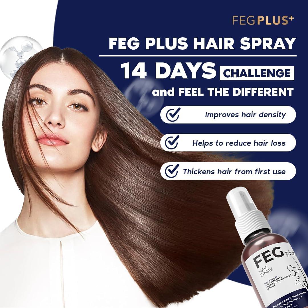 FEGPLUS Minoxidil Hair & Beard Growth Serum (50ml) Thicker and Stronger Hair Spray